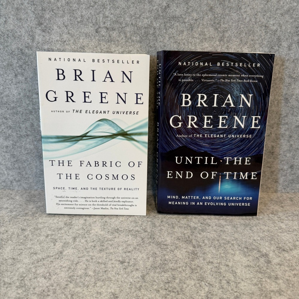 2x‎ Brian Greene Books - Fabric of the Cosmos, Until the End of Time - Paperback
